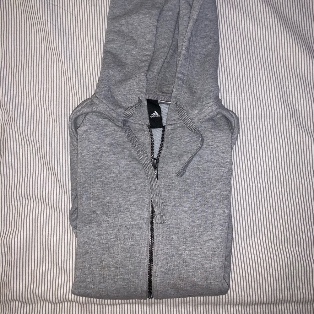 GREY ADIDAS LOGO JACKET